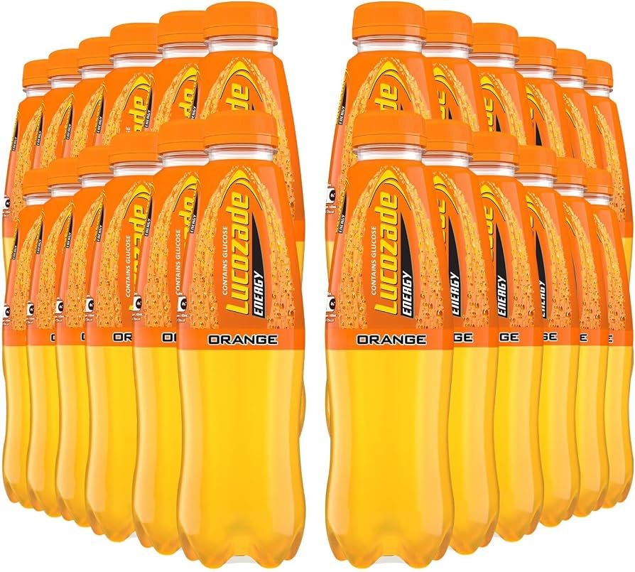 Lucozade Energy Orange Sparkling 380ml x 24 Bottles – Energy Drink | Free Delivery