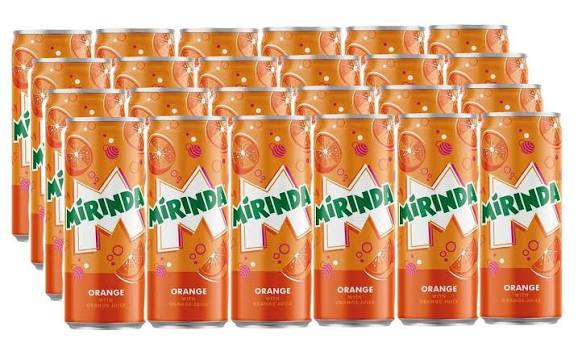 Mirinda Sparkling Orange 330ml x 24 Cans – Orange Soft Drink | Free Delivery