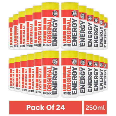 Euro Shopper Original Energy Drink 250ml x 24 Cans – Energy Drink | Free Delivery