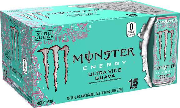Monster Ultra Vice Guava 500ml x24 | Zero Sugar Energy Drink | Free Delivery