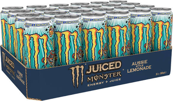 Monster Aussie Lemonade 500ml x24 Cans | Energy Drink | Free Delivery