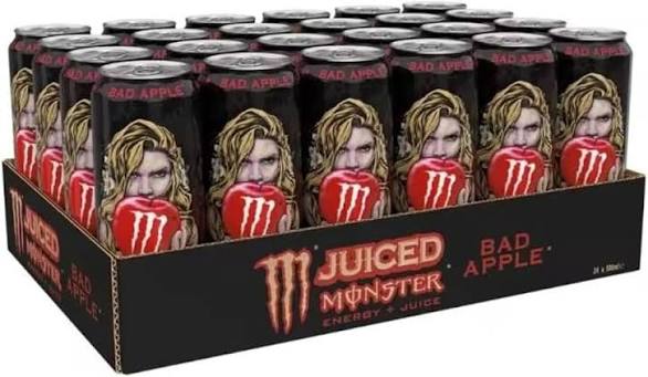 Monster Bad Apple 500ml x24 Cans | Sports & Energy Drink | Free Delivery