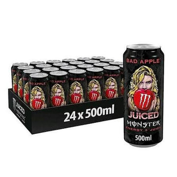 Monster Bad Apple 500ml x24 Cans | Sports & Energy Drink | Free Delivery