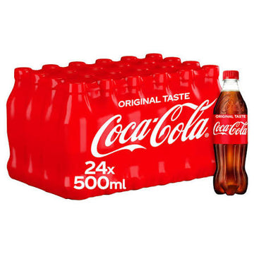 Coca-Cola Original Taste 500ml x 24 Bottles – Classic Soft Drink | Free Delivery